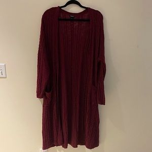 Torrid Purple Long Cardigan Sweater Size 3 (22/24)